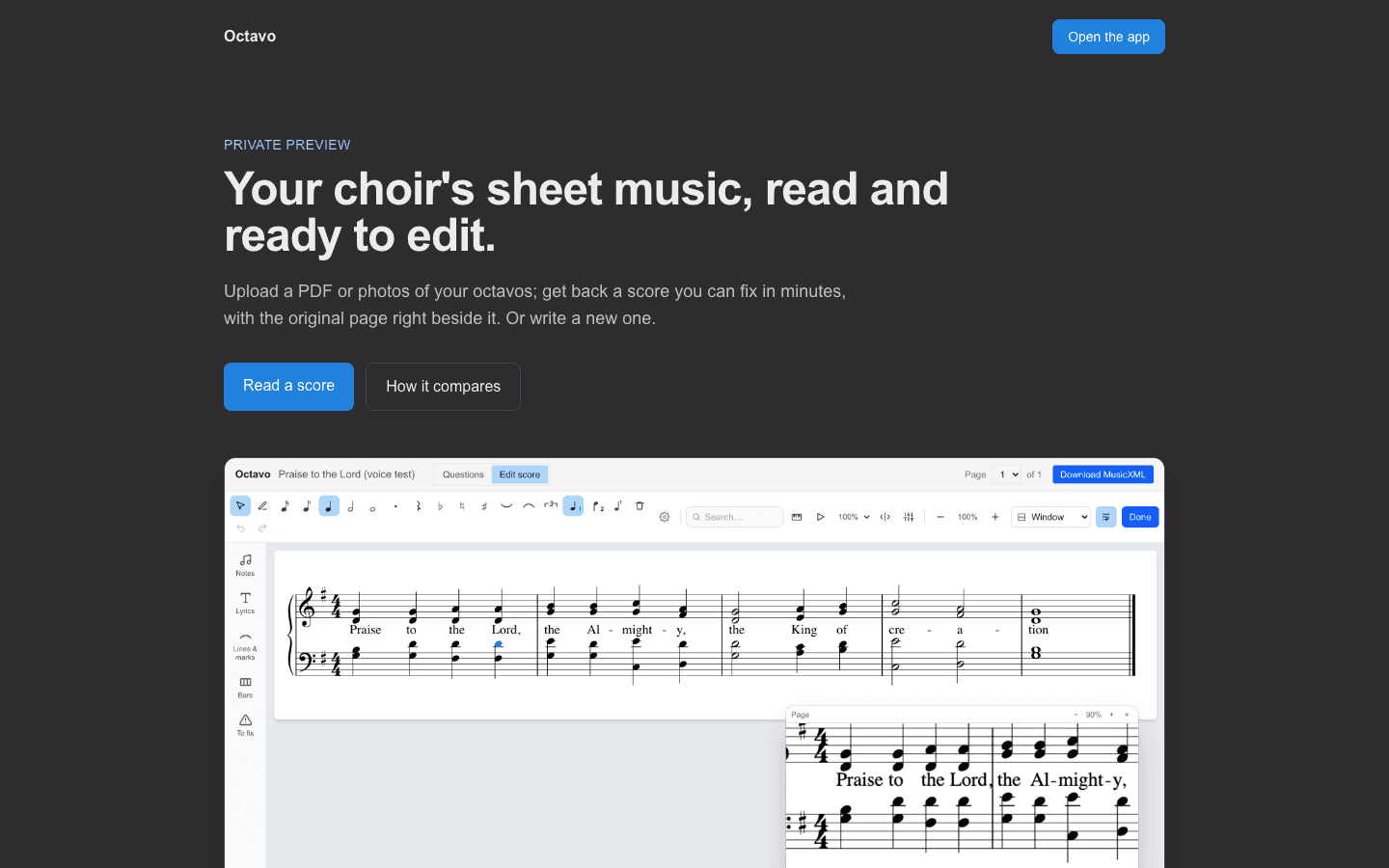 Octavo screenshot